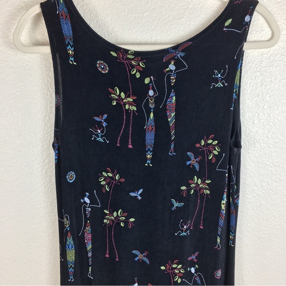 Made In Heaven Women's Black Slinky Stretch Sleeveless  Maxi Tank Dress Size S - Picture 4 of 13